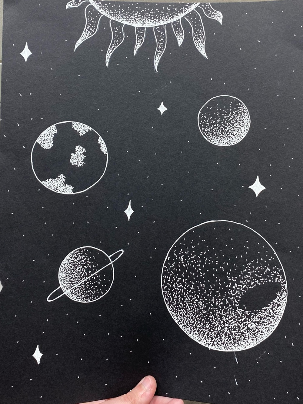 Black Celestial Design *WILL COME FRAMED!* - Picture 3 of 5